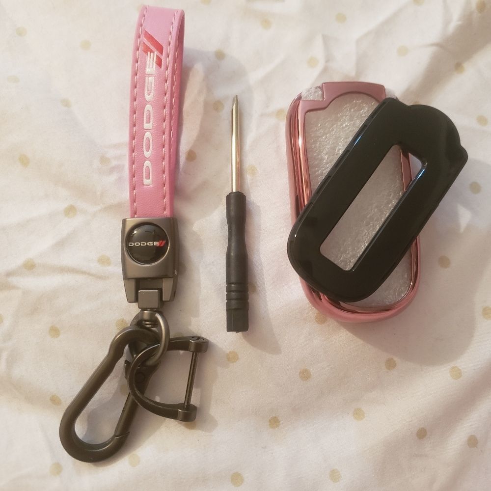 COPY - NWT Dodge Leather Keyring and Fob Covver
